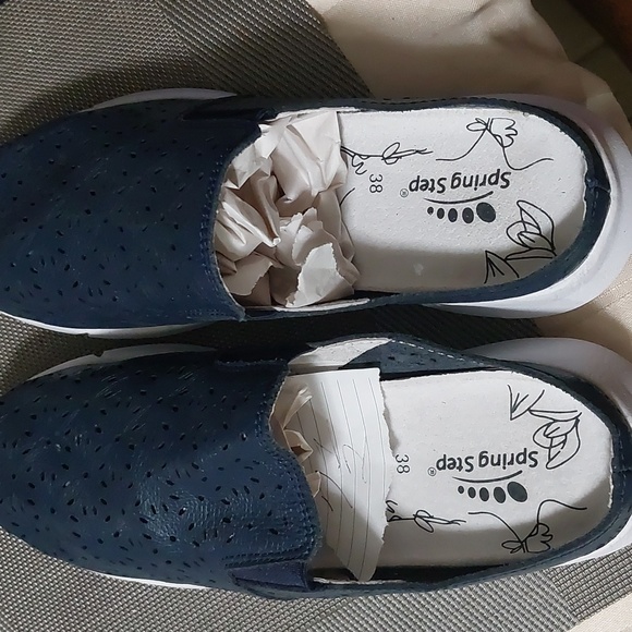 Spring Step shoes Navy 7.5 or 38 - Picture 1 of 8